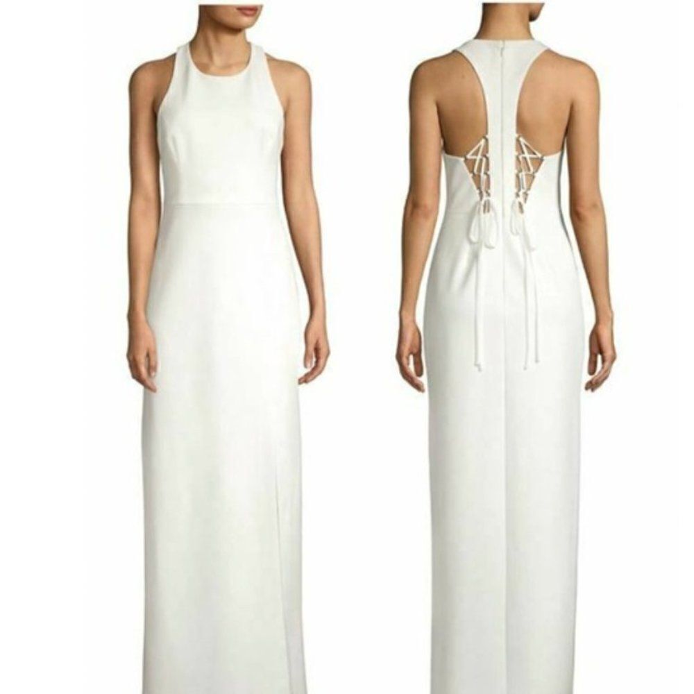 BCBG MaxAzria Off White Racer Back Corset Dress Size 6 NWT